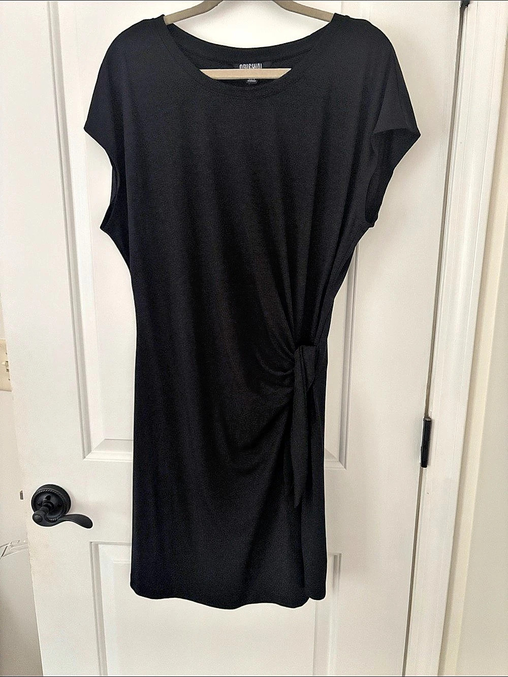 Original Black Ruched Mini Dress Size XL Like New